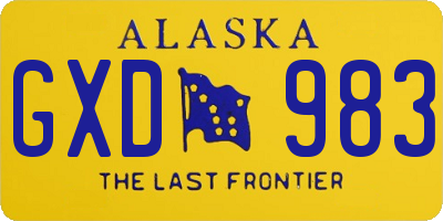 AK license plate GXD983