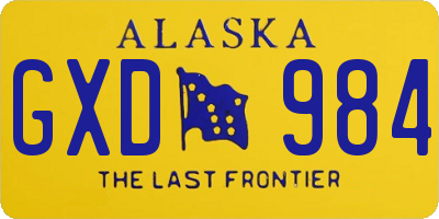 AK license plate GXD984