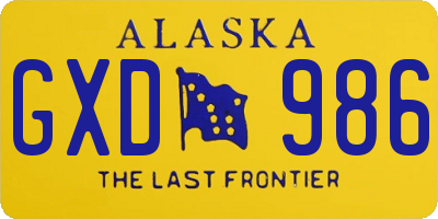 AK license plate GXD986