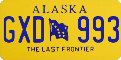 AK license plate GXD993