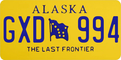 AK license plate GXD994