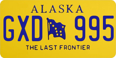 AK license plate GXD995