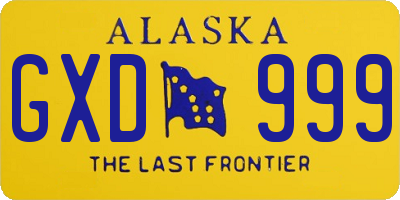 AK license plate GXD999