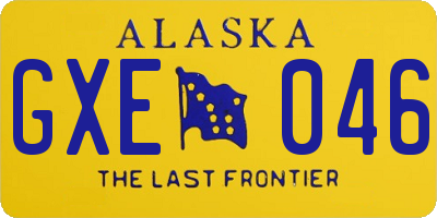 AK license plate GXE046