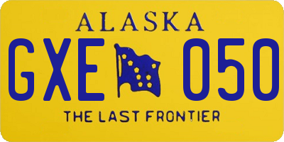 AK license plate GXE050