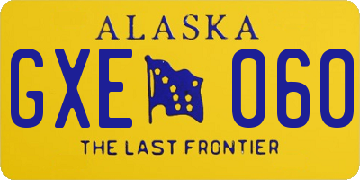 AK license plate GXE060