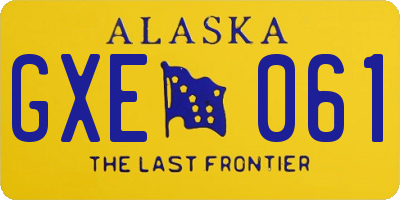 AK license plate GXE061