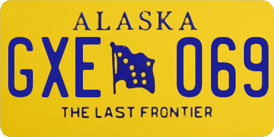 AK license plate GXE069