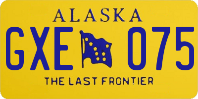 AK license plate GXE075