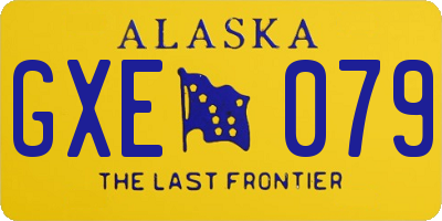 AK license plate GXE079