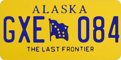 AK license plate GXE084