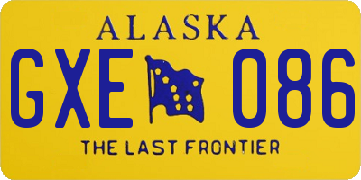 AK license plate GXE086