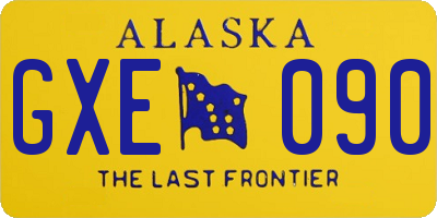 AK license plate GXE090