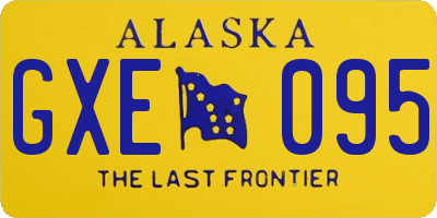 AK license plate GXE095