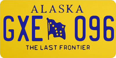 AK license plate GXE096