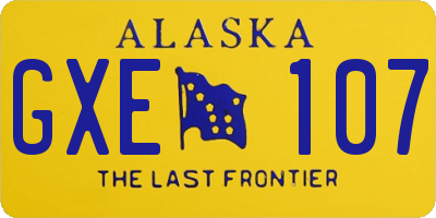 AK license plate GXE107