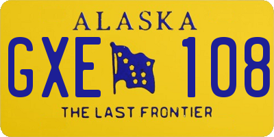 AK license plate GXE108