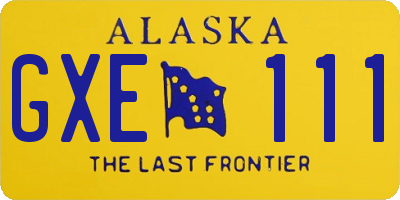 AK license plate GXE111