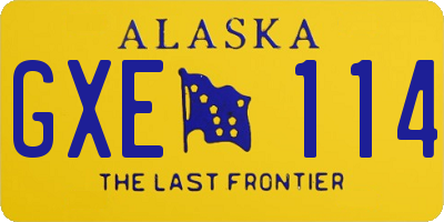 AK license plate GXE114