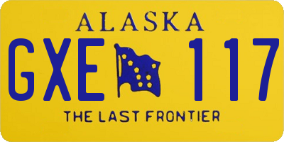 AK license plate GXE117