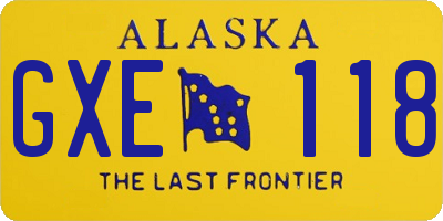 AK license plate GXE118