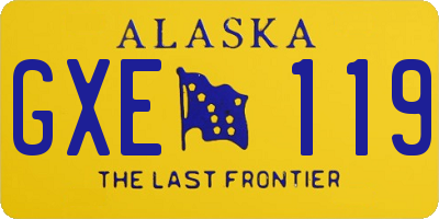 AK license plate GXE119