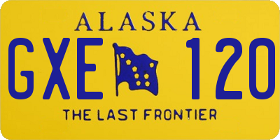 AK license plate GXE120