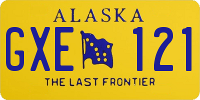 AK license plate GXE121