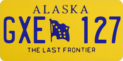 AK license plate GXE127