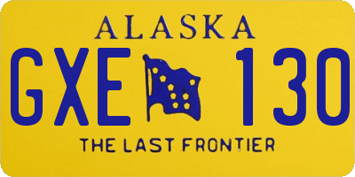 AK license plate GXE130