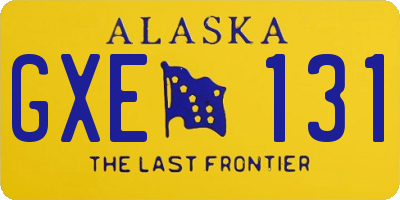 AK license plate GXE131