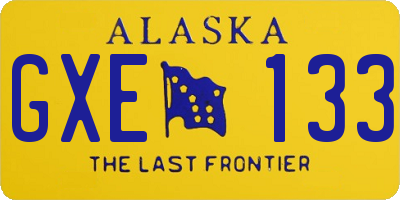 AK license plate GXE133