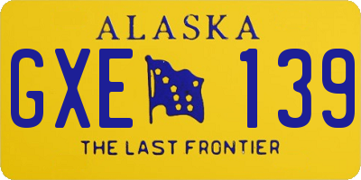 AK license plate GXE139