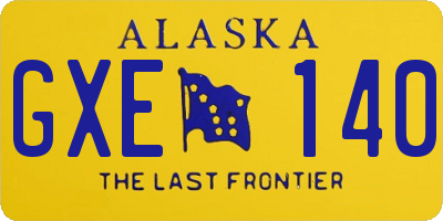 AK license plate GXE140