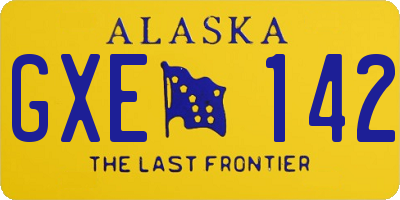 AK license plate GXE142