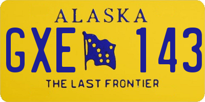 AK license plate GXE143