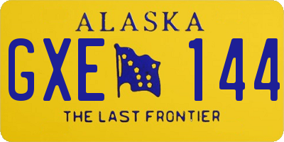 AK license plate GXE144