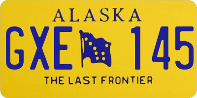 AK license plate GXE145