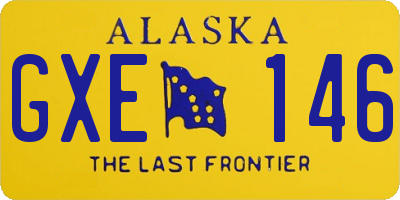 AK license plate GXE146