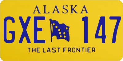 AK license plate GXE147