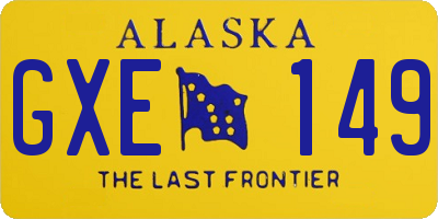 AK license plate GXE149