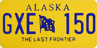 AK license plate GXE150