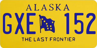 AK license plate GXE152