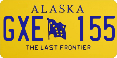 AK license plate GXE155