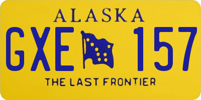 AK license plate GXE157