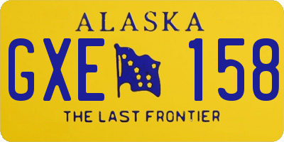 AK license plate GXE158