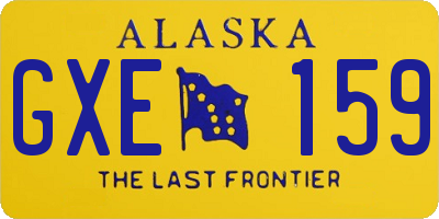 AK license plate GXE159