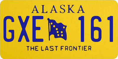 AK license plate GXE161