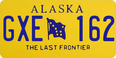 AK license plate GXE162