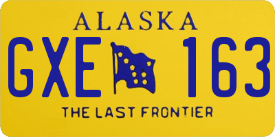 AK license plate GXE163